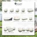 Outdoor Swivel Lounge Chair Cover 2 Pack,100% Waterproof Heavy Duty Outdoor Chair Covers,(33 W x 35 D x 38.5 H inches) Patio Furniture Cover for Swivel Patio Chair,White&Grayish Green