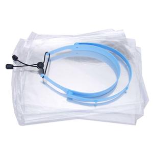 Adjustable Full Face Shield with Detachable Visor, 2 frames + 20 Protective films