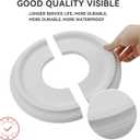 2Pairs White Ceiling Medallion Ceiling Fan Light Covers,Split Ceiling Light Medallion for Light Fixtures and Ceiling Fans,9.84" OD x 3.8" ID