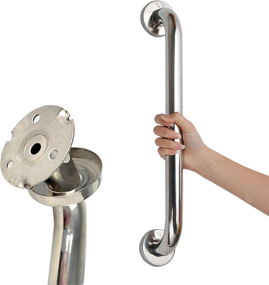 304 Stainless Steel 20-Inch Grab Bars for Bathtubs and Showers - Shower Grab Bar for Elderly & Disabled. Anti-Slip, Assist in Getting Up, Maintain Balance. Safety Bars for Showers and Walls.