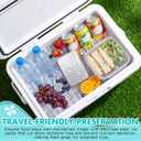 Honeydak 4 Pcs Stainless Steel Ice Packs for Lunch Boxes Travel Reusable Freezer Packs 304 Food Grade Metal Cooling Cube for Bag Cooler Bento Box Camping, No Water Needed