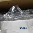 Carex 3.5 Inch Raised Toilet Seat with Arms, Round Toilet Seat Riser, 300 lbs Capacity, Elevating and Raising Seat for Elderly and Handicap, Universal, Slip-Resistant with Padded Handles, White