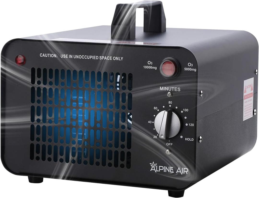 110W 60,000 mg/h Alpine Air Purifier Ozone Generator - Ozone Odor Eliminator, Ozone Machine & Skunk Odor Remover For House, Ozone Air Purifier, Commercial Ozone Generator For Car, Office, & Rooms