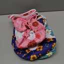 Pet Soft Washable Female Diapers (3 Pack) Female Dog Diapers, Comfort Reusable Doggy Diaper for Girl Dog in Period Heat (Cute Flower, L) (Large:19''-25'')