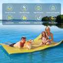 CTSC Lily Pad Floating Mat - Floating Water Mat - 9 x 4 Ft Floating Mat for Lake, 3-Layer Tear-Resistant XPE Foam with a 16.4' Elastic Bungee Tether for Lake, Beach, Ocean, Pool, 9' x 4' x 1.3"