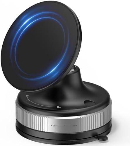 Car Phone Holder for Your Car Magsafe Mount [Strong Suction & Magnet] 360° Rotation Magnetic Suction Cup Cell Phone Holders Telefono Stand for iPhone 16 Pro Max Plus 15 14 Dashboard Accessories