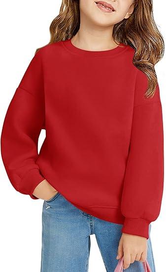 Haloumoning Girls Oversized Crewneck Sweatshirts Kids Fashion Fleece Drop Shoulder Pullover 150 Y Haloumoning Girls Oversized Crewneck Sweatshirts Kids Fashion Fleece Drop Shoulder Pullover 150 Y