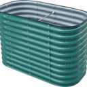 Raised Metal Garden Beds, Galvanized Steel, 47x24 inches, 2 Heights Available, Garden Green or Terra Cotta (Garden Green, 47.2" 23.6" 31.5")