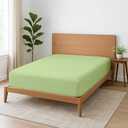 Cottington Lane 1 Piece Olympic Queen Size Fitted Sheet Only, Premium Hotel Quality Brushed Microfiber 15 Inch Deep Pocket Bottom Sheet, Ultra Soft, Breathable & Durable, Sage
