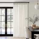 105 Inches Long Pinch Pleated Linen Curtains for Living Room 2 Panels Set Neutral Ivory Memory Pleat Drapes Back Tab Light Filtering Boho Ceiling Floor 105 Inch Window Curtains Natural Birch