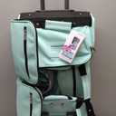Mavii Dance Bag with Garment Rack, 28 Inch Rolling Duffel, Ideal for Competitions & Travel, Water-resistant/Wipe-clean Fabric, Lightweight Aluminum Rack, Wheeled Upright Luggage, Mint