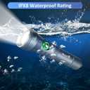 WINDFIRE Dive Lights Scuba Diving Flashlight, High-Powered Waterproof Flash Light with Power Indicator, 4 Modes, 12 Beam Angle, Underwater Scuba & Snorkeling Torch for Diving (Grey)