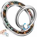 LISEVO Phone Ring Holder Compatible with MagSafe - Magnetic Cell Phone Grip Women Girls Magnet Removable Finger Ring Grip Stand Black Floral for iPhone 17 16 15 14 13 Pro Max Plus Air