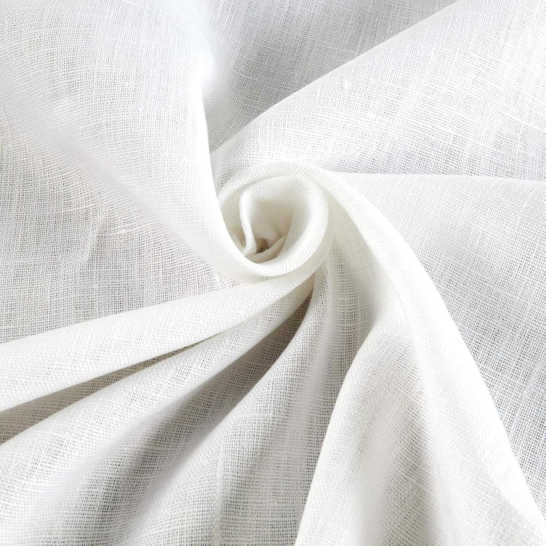 European 100% Linen White, Fabric by the Yard European 100% Linen White, Fabric by the Yard