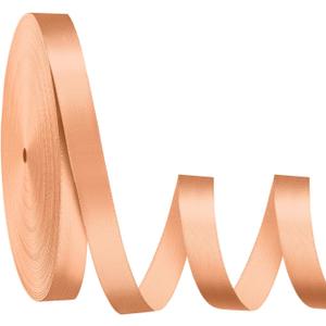 Light Orange Ribbon 1 Inch 50 Yards Satin Ribbon for Gift Wrapping, Flower Bouquet, Wedding, Crafts, Baby Shower, DIY Bows and Outdoor Decor