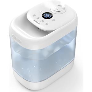 Homvana Humidifiers for Bedroom, 5L Super Easy to Clean Top Fill Auto Adapt Cool Mist Humidifier for Bedroom Plants Baby Kids for Home (Never Leaking Design), Quiet 40H Runtime, Essential Oil Diffuser