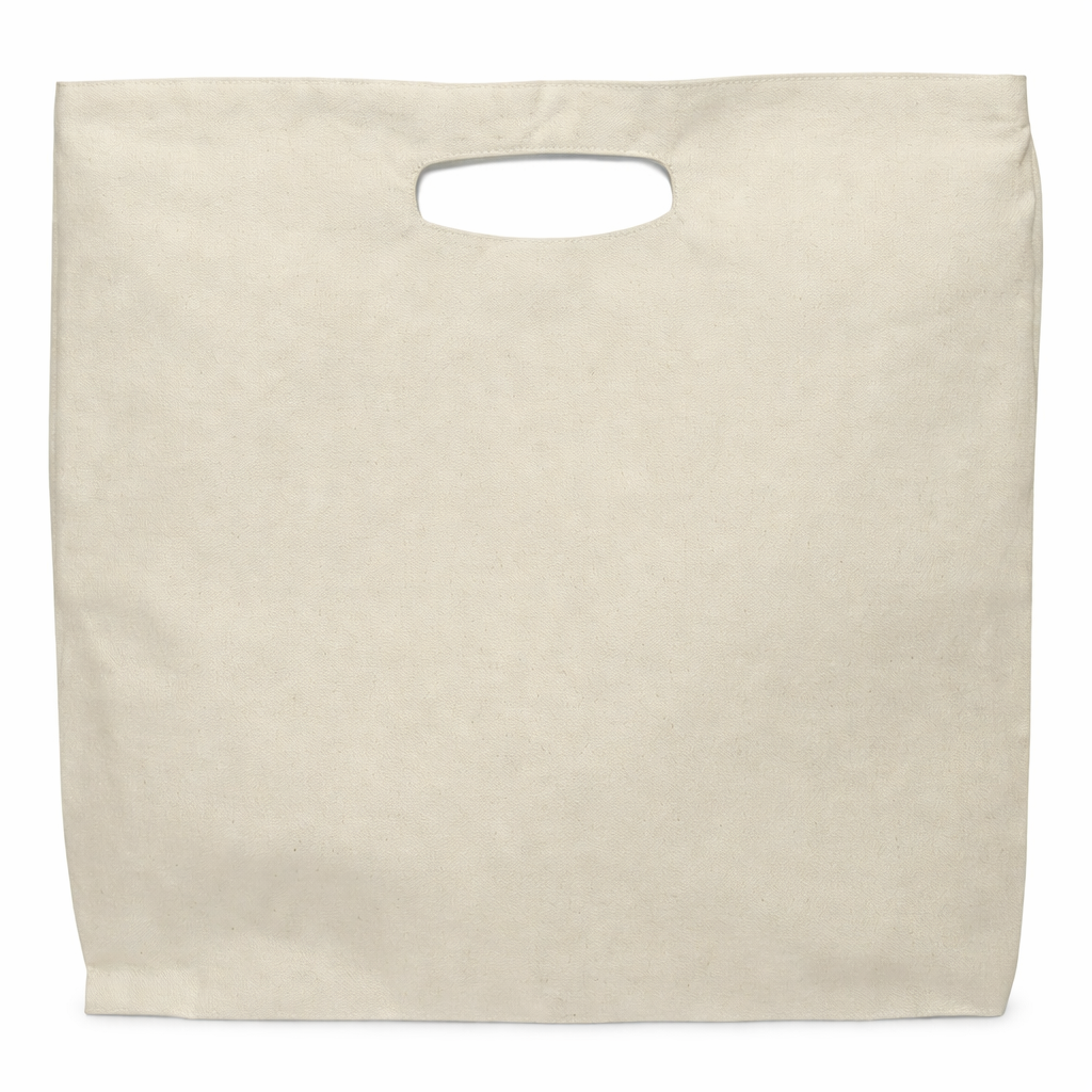 Mark Richards Canvas Hand Held Tote 13 1/2 x 13 1/2 x 2 in. Natural
