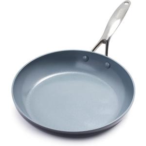 GreenPan Valencia Pro Ceramic Nonstick 12 Frying Pan Skillet, Hard Anodized PFAS-Free Cookware, Induction Ready, Compatible on All Cooktops, Eggs & Omelets, Dishwasher Safe, Oven Safe to 600F, Gray