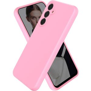 For Samsung Galaxy A16 5G Phone Case, Soft Silicone Slim-fit Phone Cover with Camera Protection, Anti-Scratch & Cute Colors, Chalk Pink