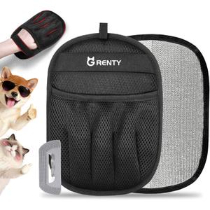 2 x grenty Magic Brush Pet Hair Remover, Upgraded Five-Finger Electrostatic Pet Hair Removal Gloves, Dogs & Cats Pet Hair Removal Tools for Clothing, Carpet, Sofa Gaps, Car Seat