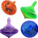 The Dreidel Company Hanukkah Musical Light-Up Dreidel Spinning Tops Set, Plays 2 Classic Hanukkah Songs, Assorted Colors (2-Pack)