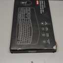 Wireless Keyboard and Mouse Combo, 2.4G Full Size Wave Keys Ergonomic Keyboard with Wrist Rest and 3-Level DPI Adjustable Wireless Ergonomic Mouse for Windows, Mac OS Desktop/Laptop/PC(Black)