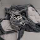 Mia&Coco Electric Blanket Twin - 62"x84" Flannel Heated Blanket,10 Heat Levels, 10-Hour Auto-Off, Fast Heating, Overheat Protection, Machine Washable, Soft Heating Blanket for Home and Office (Gray) 