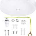Arturesthome 4.7" White Ceiling Plate Light Kit Rewind Single Hole with Hardware,Ceiling Canopy for Pendant Lighting or Chandelier,Easier to Install Than Standard Canopies