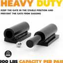 4PACK Gate Hinge, Heavy Duty (7"), Weld-On Install, Wood/Metal Fence - Black