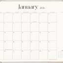 Simplified Desk Calendar 2026 with Desktop Mat, Cabbrix Large Desk Pad Calendar 21" x 16-1/2" Runs From January 2026 to December 2026, Desk Blotter Calendar for Home School and Office (Apricot)