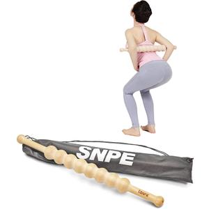 Cypress Wood Stick WaveGrip 8 - The Perfect Tool for targeted Massage Convenient Grip for Effortless use Relieve Tension in Your Neck, Shoulders, and Back with Added Benefit of Portability