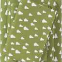 Great Bay Home Flannel Sheet Set King Size - 100% Turkish Cotton, Double-Brushed, Lodge-Printed Bed Sheets - Ultra-Soft, Cozy, 4-Piece Bedding Set (Little Trees - Olive)