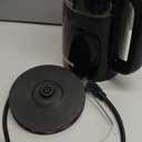 Elite Gourmet EKT8717 1.7L Dual Wall Cool Touch Electric Tea Kettle, Borosilicate Glass, 304 Stainless Steel Interior, Programmed Digital Touchscreen, Keep Warm, Auto Off & Audible Indicator, Black (1.9 Quarts)