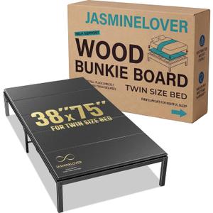 Bunkie Board Twin Size 38x75- Heavy Duty Reinforced Wood Bed Boards for Under Mattress, Universal Sleeper Sofa Support Board with Anti-Sag Design for Metal Bed Frame, Platform Beds&Pull Out Couches