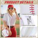 2 Pack Baseball Mom Gifts Purses Women Crossbody Bags Canvas Round Shoulder Adjustable Strap Baseball Essentials for Team Mom Birthday Gifts Mother Wife Sports Lovers Daily Use