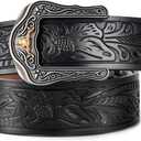 Western Leather Ratchet Belt for Men and Women Classic Design for Casual Wear and Jeans