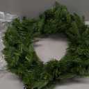 17in Artificial Pine Christmas Wreath, Faux Greenery with Clear LED Lights for Indoor Decor