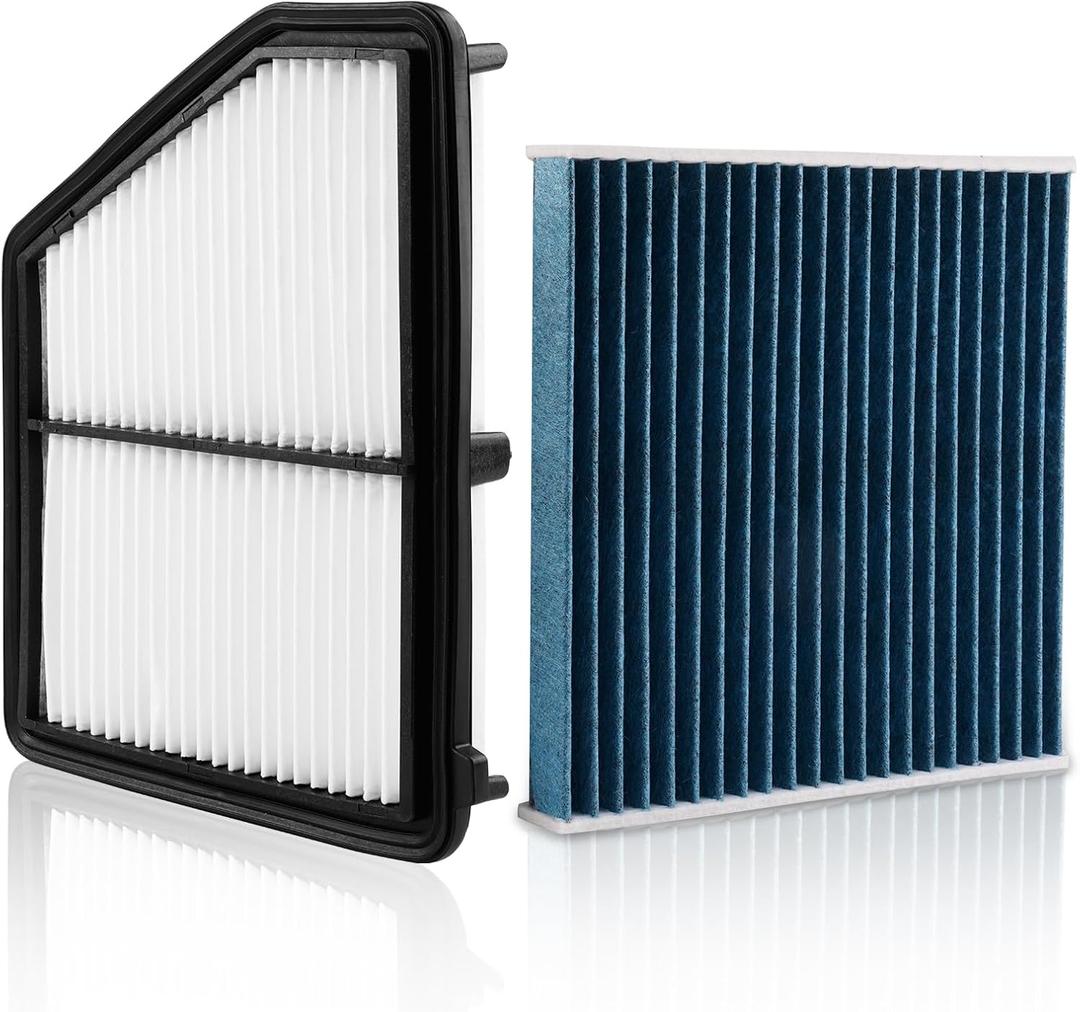 Cabin and Engine Air Filter Fit for Honda Civic 2016 2017 2018 2019 2020 2021 2022 2023 2024 2025 2026 2.0L Activated Carbon Cabin Filter Replacement CF11182 CA12051 Car Accessories