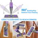 IOPRETTY Spray Mops for Floor Cleaning - Wet Dry Mops with 6 Disposable Pads for Swiffer Powermop - Refillable Bottle for Hardwood Tile Home Kitchen - Absorbs Pet Hair Dust Stains (Gray)