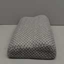 PEUJEW Cervical Pillow, Ergonomic Memory Foam Neck Pillow for Sleeping, Compressible Medium Firm Side Sleeper Pillow, Travel Pillow, Ideal for Home, Bedroom, Office, and Camping (Light Grey, S) (S-15.7x10x4/3 In)