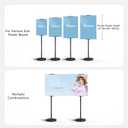 Heavy Duty Multi-angle Adjustable Metal Painting Easel Stand,Sign Holder Stand,Poster Stand with Round Base- Outdoor Floor Standing Indoor Display Holder(Silver)