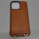 TUCCH Crossbody Case Wallet for iPhone 16 Pro Max, [Detachable Adjustable Lanyard] PU Leather Magnetic Folio RFID Blocking [6 Card Slots], Protective Phone Cover for iPhone 16 Pro Max 6.9", Brown