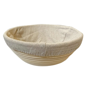 Banneton Bread Proofing Basket Banneton Basket Set Sourdough Proofing Basket Round Proofing Bowls Handmade Rattan Baskets and Liner, set of 1