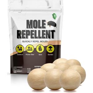 Mole Repellent for Lawns, Armadillo Repellent, Mole Deterrent for Yard, Groundhog Repellent Outdoor, Vole Repellent Outdoor, Gopher Repellent, Gentle on People, Pets & Plants, 8 Packs