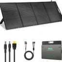HQST 200W Ultra-Light Portable Solar Panel for Power Station & Solar Generator, 25% High Efficiency N-Type Solar Charger, IP67 Waterproof, Foldable with Kickstands for Camping, RV, Off-Grid, Emergency