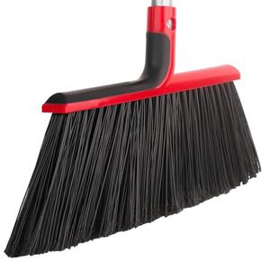 Heavy Duty Angle Broom with 58″ Long Handle, 14″ Wide Stiff Bristles for Indoor & Outdoor Sweeping, Garage, Patio, Deck, Concrete & Debris Removal