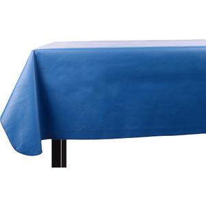 Heavy Duty Vinyl Rectangle or Square Tablecloth – 6 Gauge Heavy Duty Tablecloth – Flannel Backed – Wipeable Tablecloth with Vivid Colors & Many Sizes 52 x 70 Royal Blue