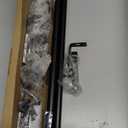 Curtain Rods for Windows 16.5-45 inch,3/4 inch Heavy Duty Adjustable Decorative Curtain Rod with Modern Finials,2 Pack Window Rods for Bedroom, Living Room,Patio and Kitchen (Black)