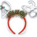 2026 Headbands for Women New Years Headband NYE Headband Happy New Year Headbands New Years Eve Party Supplies 2026 Decorations Accessorie - Silver