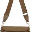 WOOMADA Checkered Crossbody Bag Bum Bag for Women, Fanny Pack Checkered Purse, Belt Bag with Shoulder Strap(Caramel)